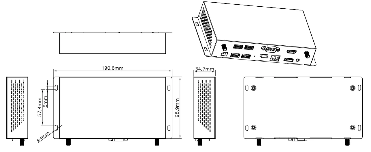 structural of 0146 rk3568 media player box